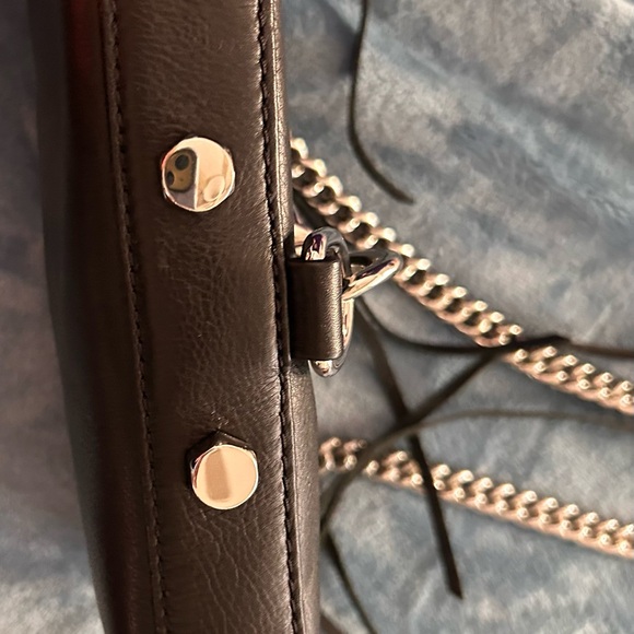 Rebecca Minkoff - Black Leather Chain Strap Bag Mini - Picture 11 of 12